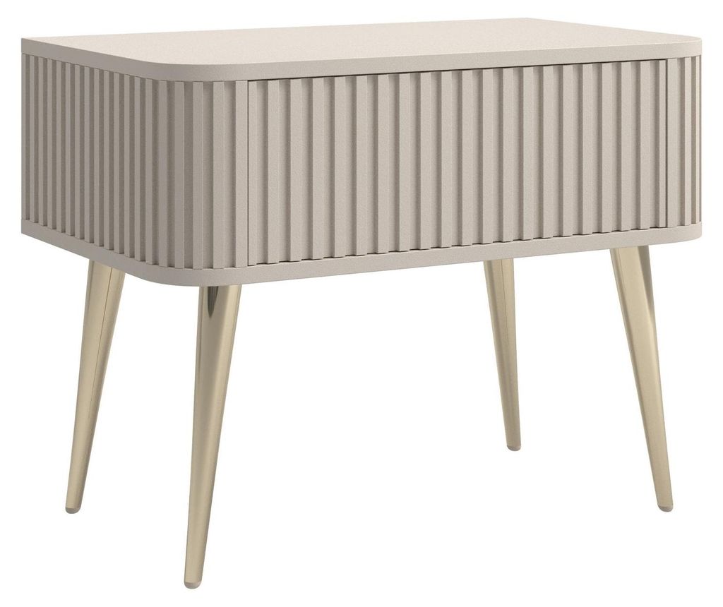 Selsey Ovarlo - Noční stolek se zásuvkou, béžová, 63 cm Obrázek produktu 