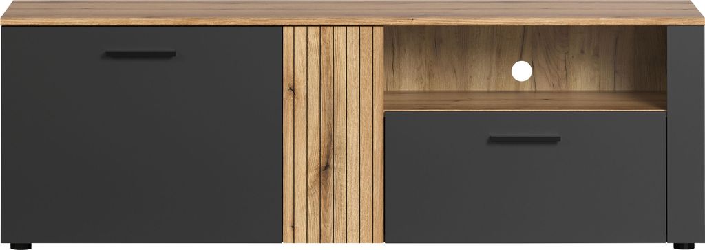 trendteam Wohnen Esteban TV-Lowboard, Anthrazit Melamin/ Produktbild 