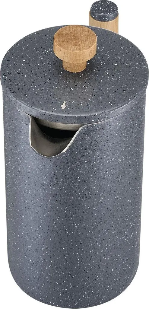 Caffettiera francese, caffettiera in acciaio inossidabile da 1 litro con filtro, grande caffettiera francese a doppia parete isolata per infusione a freddo, ideale per campeggio, viaggi e cucina domestica, colore nero - 10