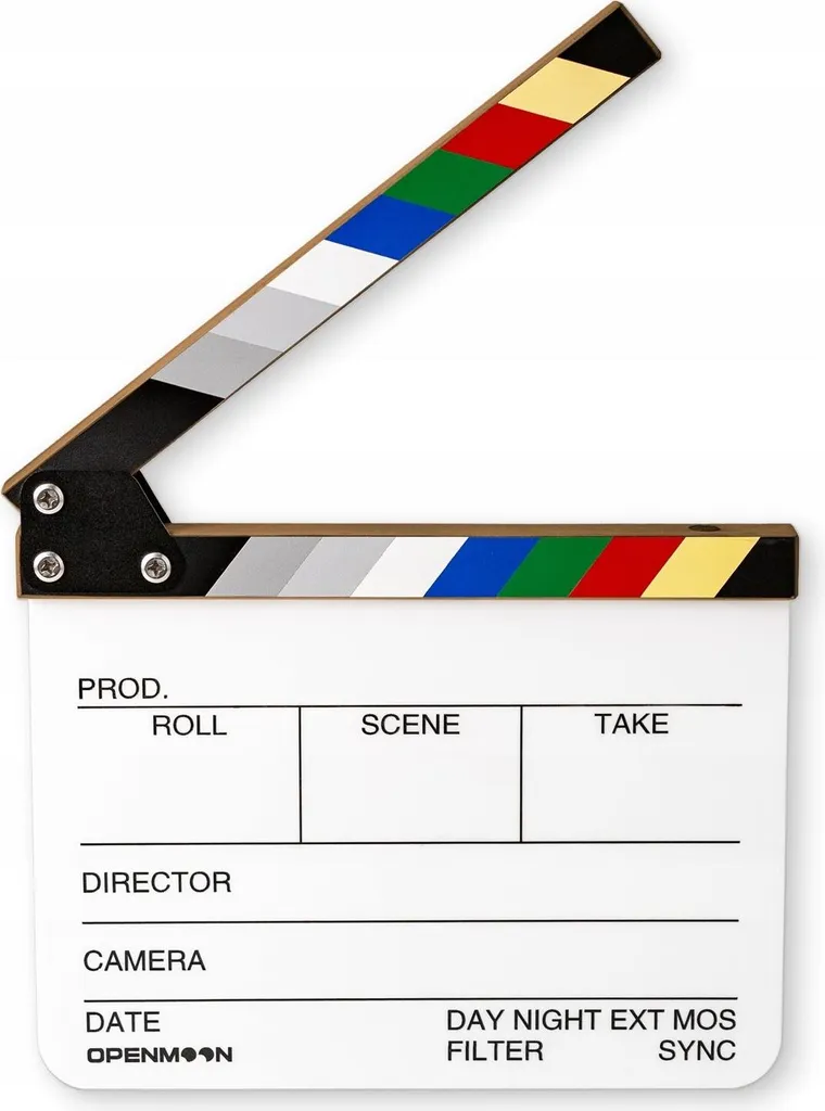 Clap de Cinéma Blanc 28x24cm Surface Effaçable à Sec Modèle OCJB02 - 3
