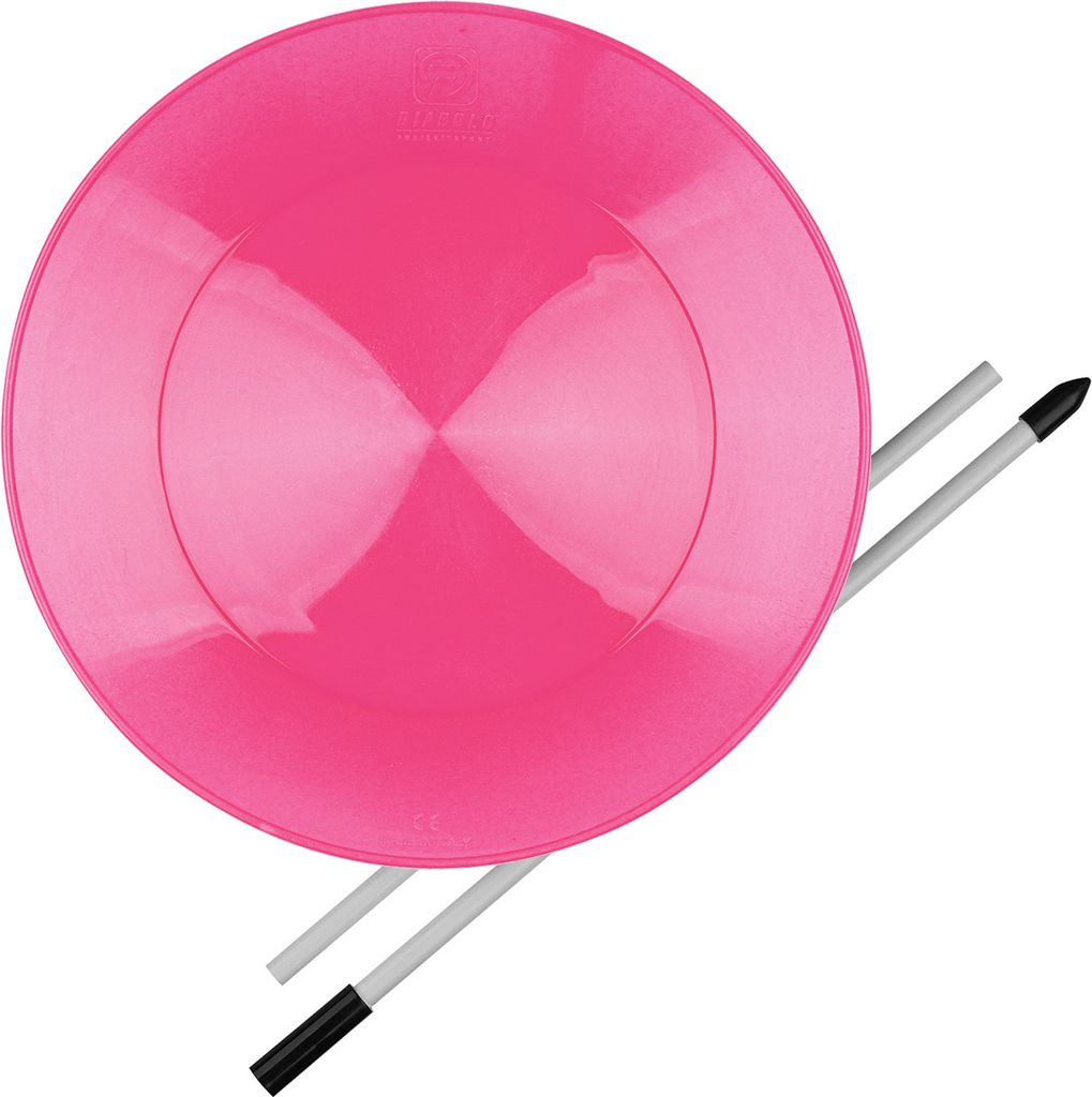 Diabolo jonglierteller mit stab kinder– 23 cm UV reaktiver Produktbild 