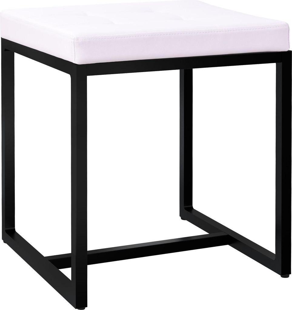 CLP Sitzhocker Barci mit Polsterung und schwarzem Produktbild 