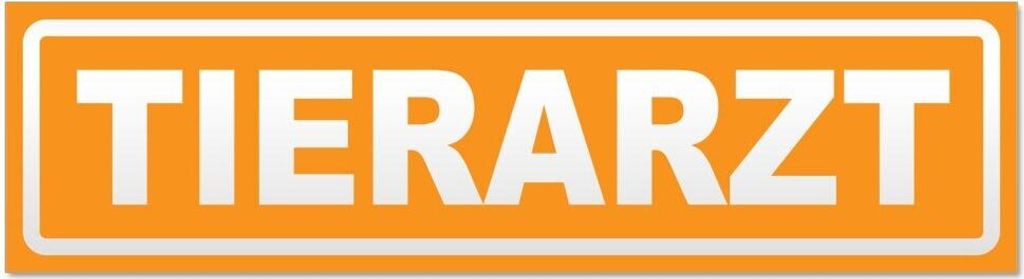 Kiwistar - Autoaufkleber - Orange - 45 x 12 cm - Tierarzt invertiert - Hinweis Aufkleber Sticker für Auto, Kfz, Fahrrad, PKW, LKW