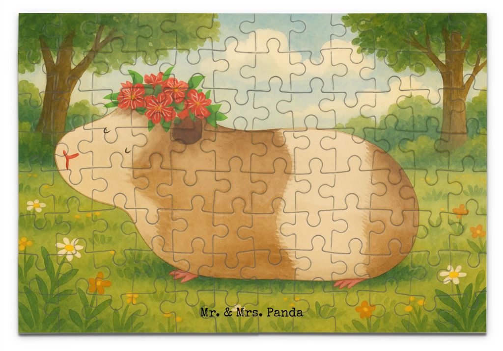 Mr. & Mrs. Panda Puzzle Meerschweinchen Weisheit Design 96 Teile - Weiß - Geschenk, Lustige Sprüche, 2000, 1000, 1500, Wunderland, Geduldspiel, S...