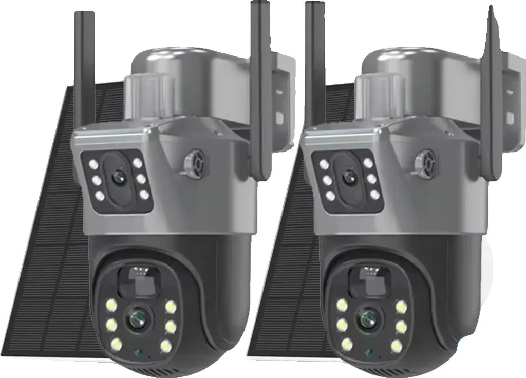 Double Caméra Solaire IP WiFi Extérieure Etanche avec Vision Nocturne HD