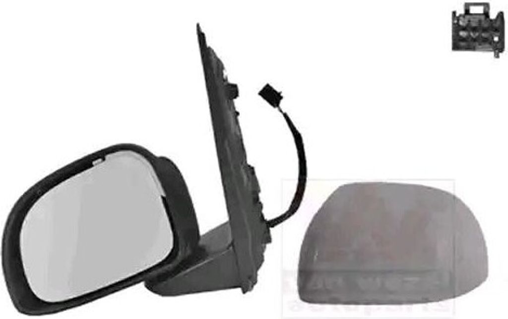 VAN WEZEL 1607807 Außenspiegel Seitenspiegel Links für FIAT Panda Schrägheck (312, 319) Konvex Beheizt