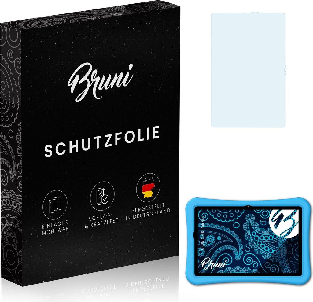 Bruni Basics-Clear 2x Schutzfolie kompatibel mit UMiDigi G1 Tab Kids Folie
