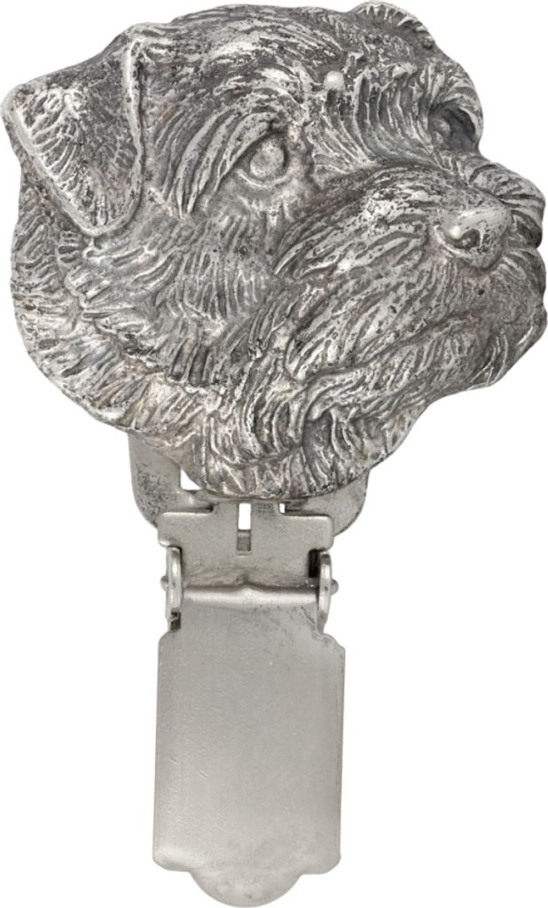 Norfolk Terrier - Brosche mit Clip, Startnummernhalter, versilberte Anstecknadel für Hundeausstellungen der Marke Art-Dog