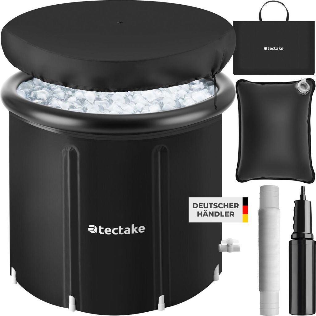 tectake® Eisbadetonne Helsinki faltbar, mit 3-facher Produktbild 