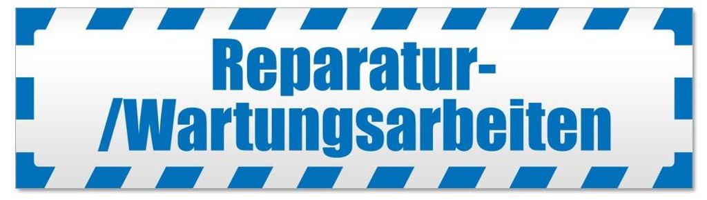 Kiwistar - Autoaufkleber - Blau - 60 x 16 cm - Reparatur Wartung gestreift - Hinweis Aufkleber Sticker für Auto, Kfz, Fahrrad, PKW, LKW