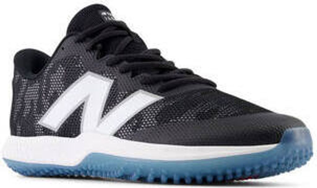 New Balance T4040BK7 Turf Black/White/Ice Blue 7,5 Size Baseball/Softball Schuhe | Turf Kunstenrasen