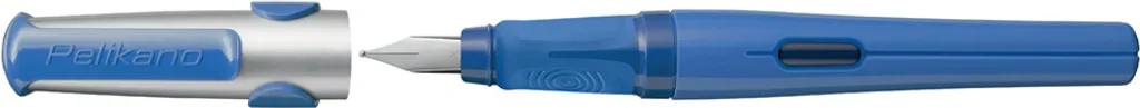 Stylo Plume pour Droitiers Pelikan Pelikano F Bleu Idéal Études et Bureau