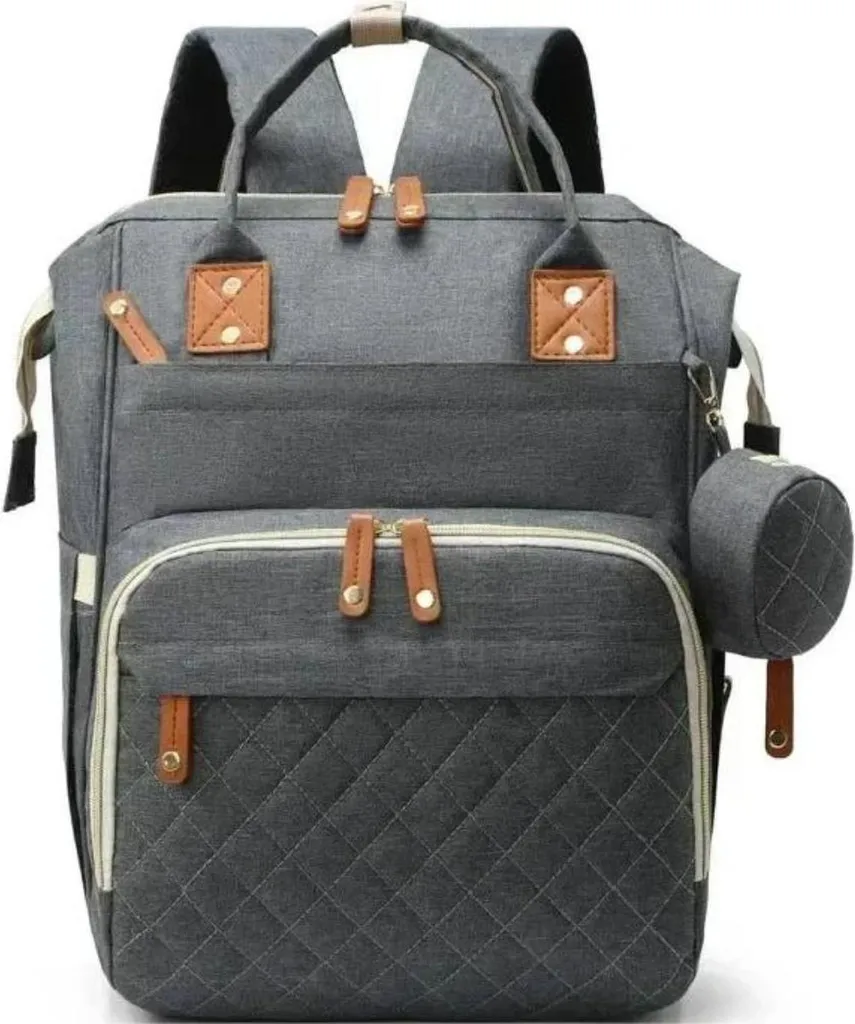 Sac Banane Multifonctionnel avec Câble USB Gris et Marron KP39237