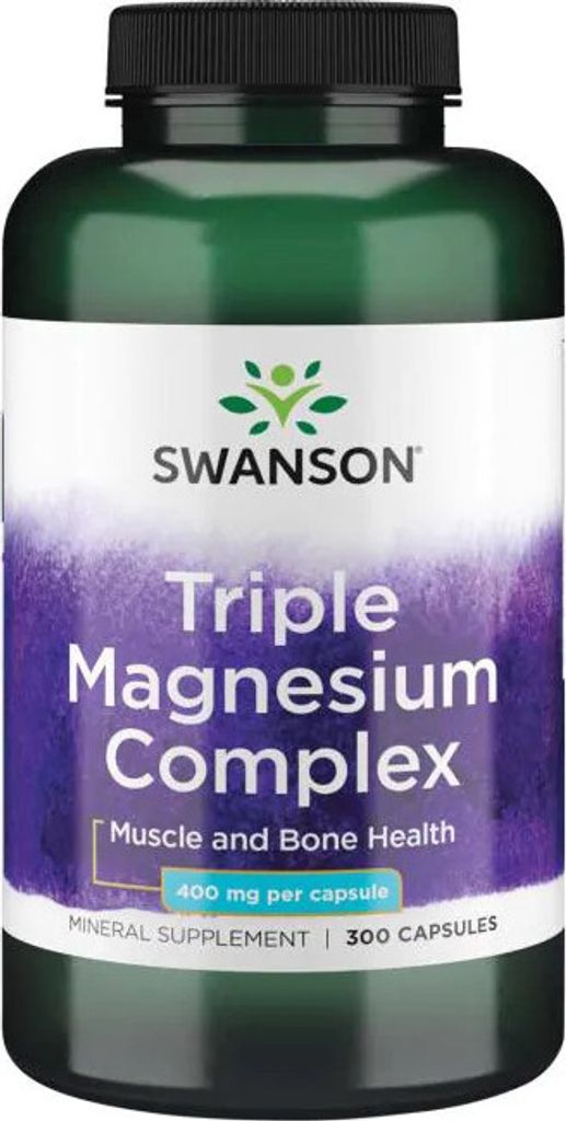 Dreifach-Magnesium-Komplex 400 mg 300 Kapseln Swanson Produktbild 