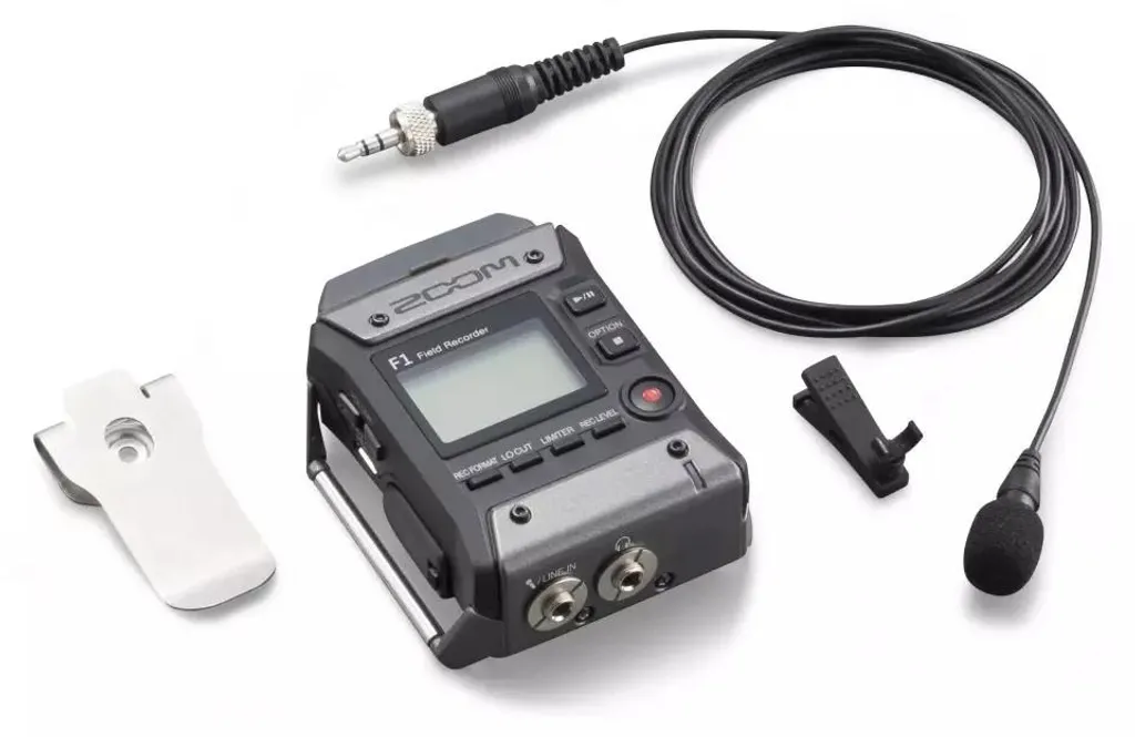 Enregistreur de poche Zoom F1-LP et son micro cravate omnidirectionnel
