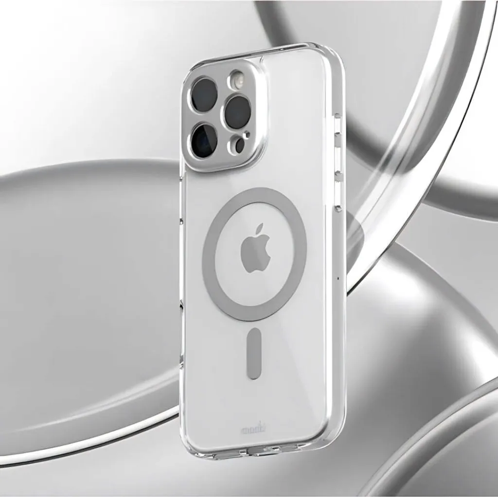 Protégez votre iPhone 16 Pro Max avec la Coque Moshi iGlaze MagSafe Argent - 4