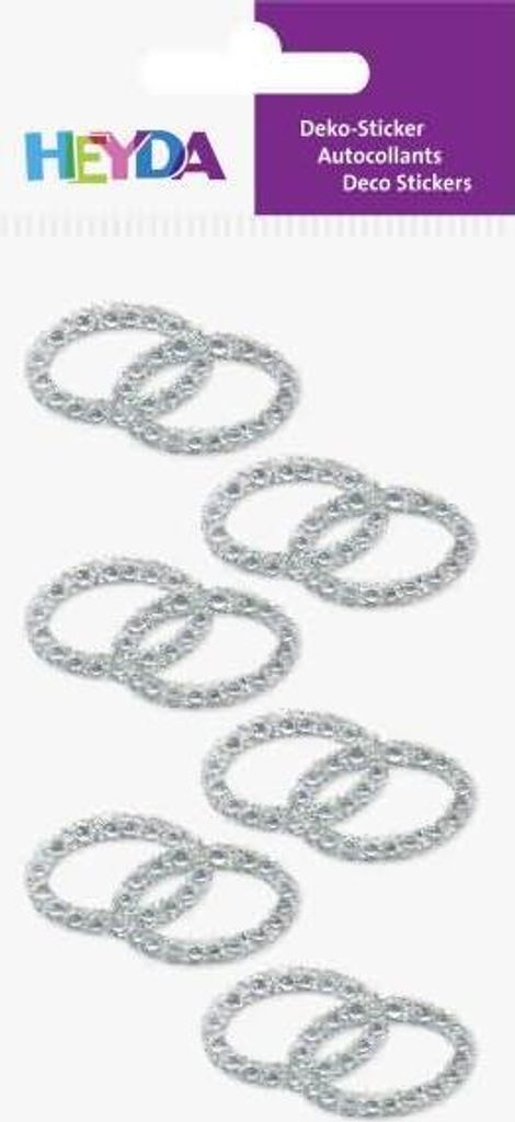 HEYDA 203782912 Strass-Sticker Ringe 75 x 165 cm Acryl Produktbild 