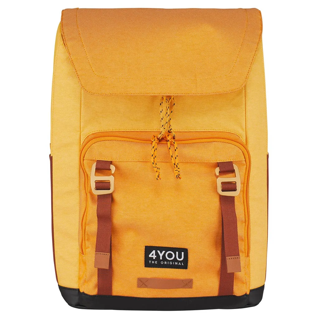 4YOU Bees Backpack Arancio 21 Litri - Zaino Scuola Multicolore