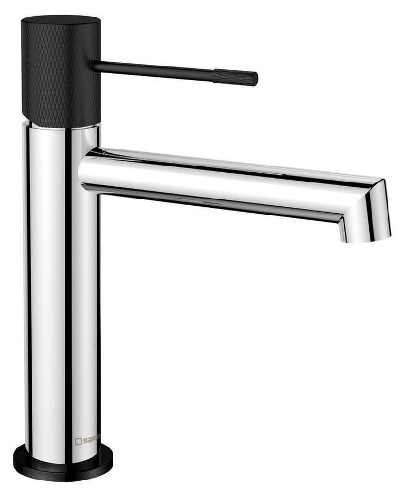 Sapho Solaria Waschtischarmatur, Chrom/schwarz matt