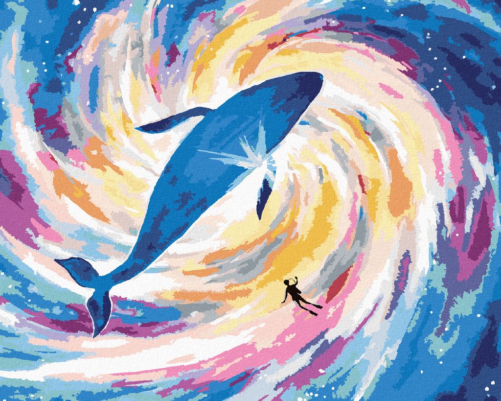 Zuty - Malen nach Zahlen - WELTRAUMWAL, 40x50 cm, mit Keilrahmen (bereits gespannt)
