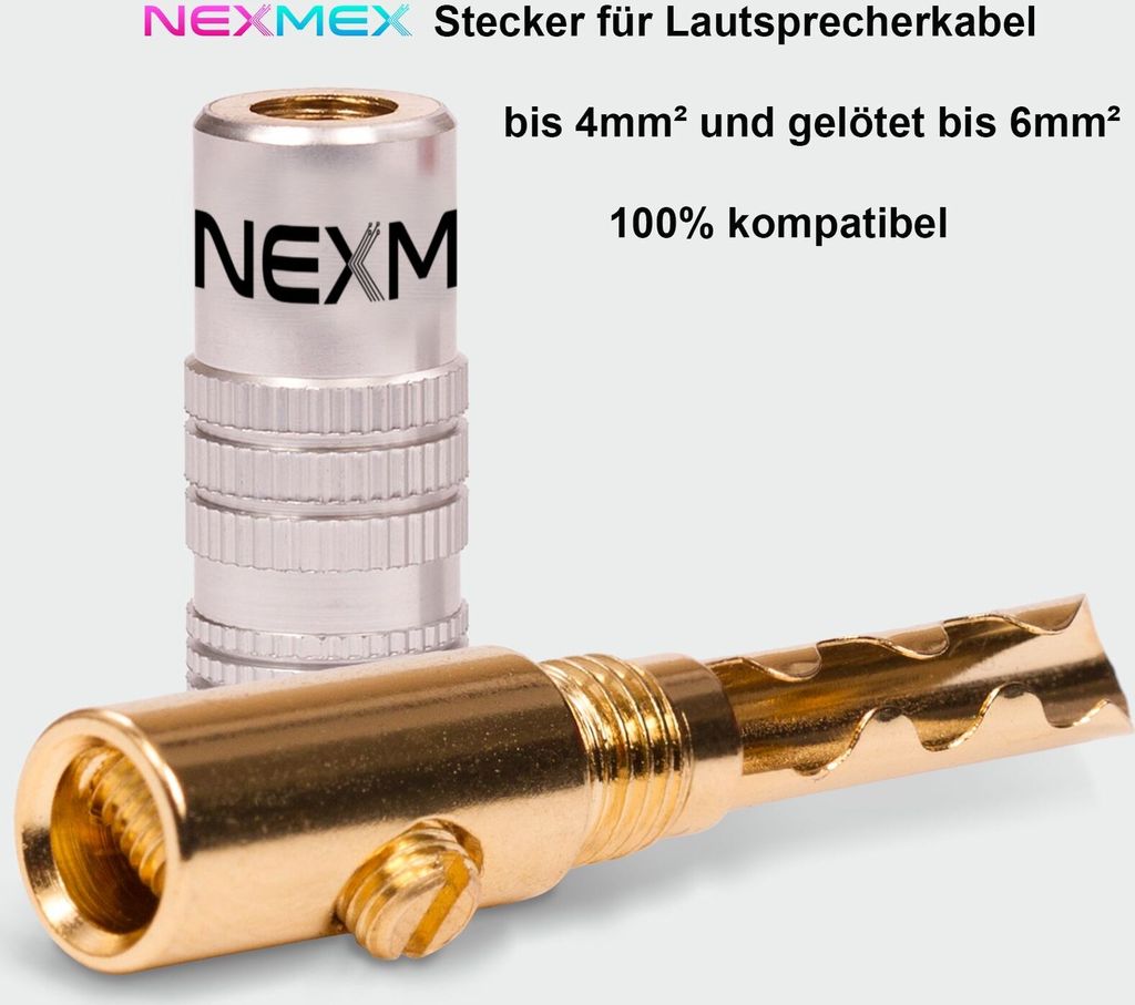 UGREEN 4x Alumnum Mehrfarbg Vergoldet Bananenstecker Hgh End Kabel Audo-Adapter