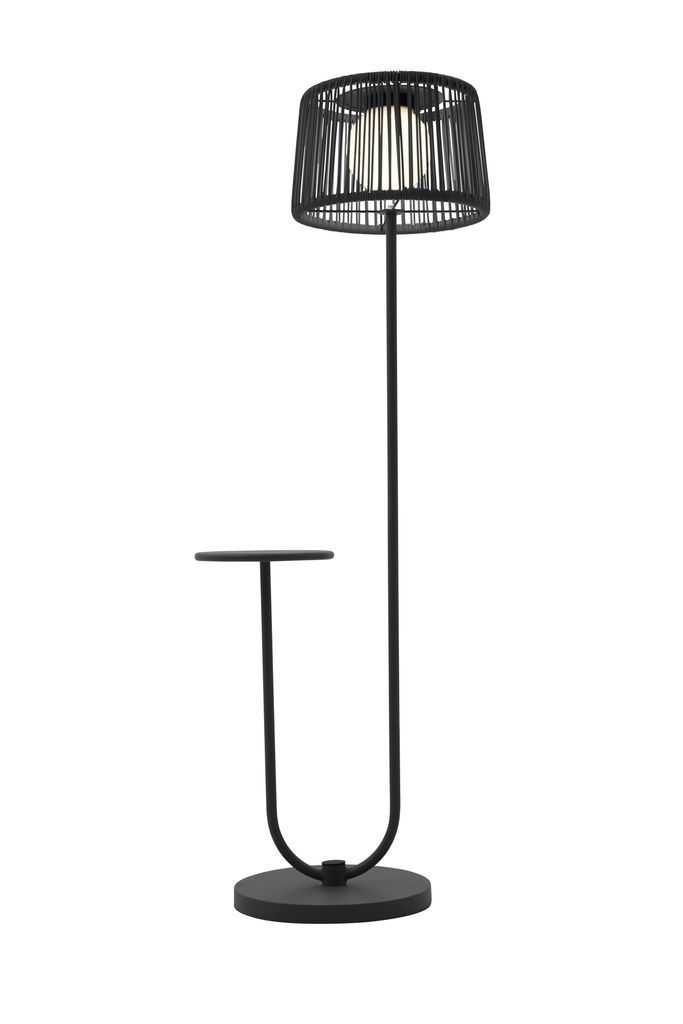Stehlampe mit Ablagetisch anthrazit Produktbild 