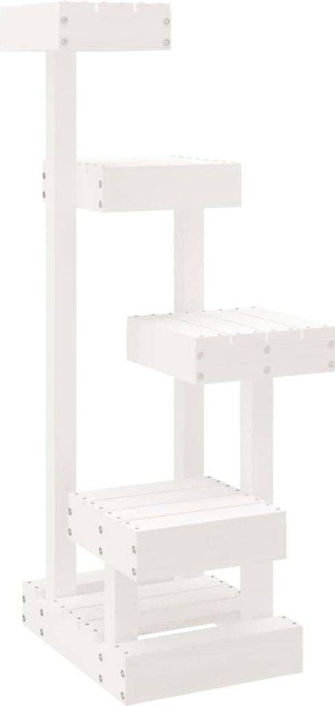 vidaXL Strom pre mačky biely 45,5x49x103 cm Masívne Obrázok produktu 