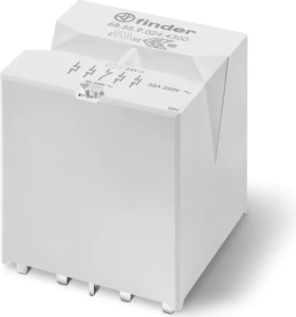 Finder 68.55.9.024.4300 Hochleistungsrelais 32 A 4 Schließer, 1 Öffner 1 St
