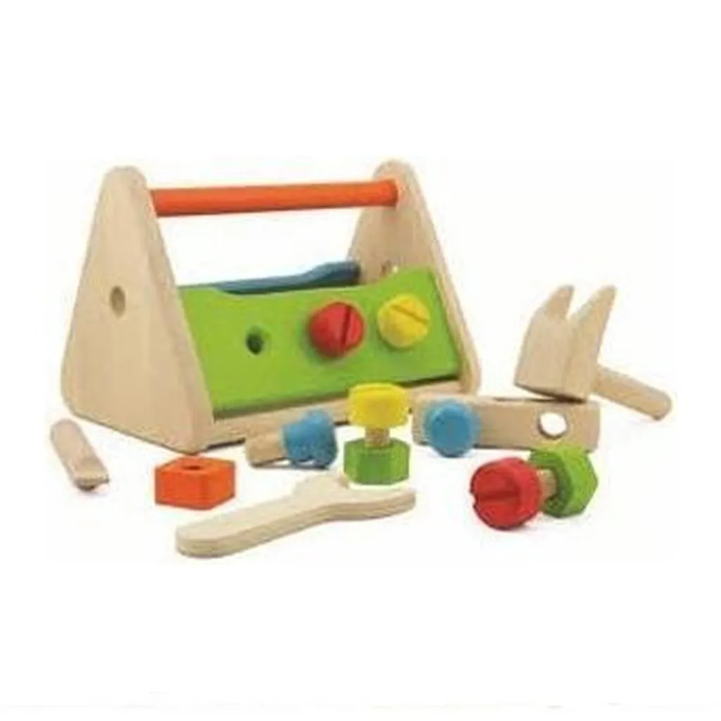 Boîte à outils en bois Pintoy : fini les jouets cassés, place au durable