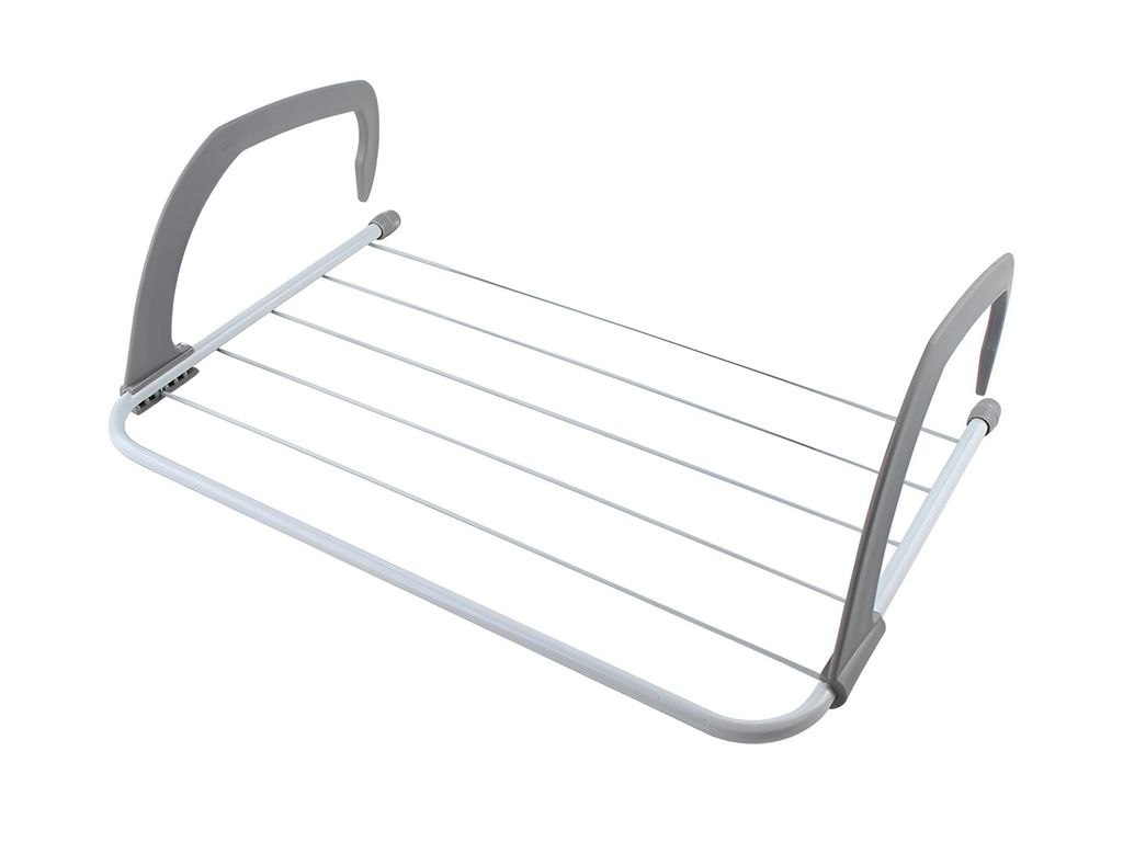 A white background with a drying rack.