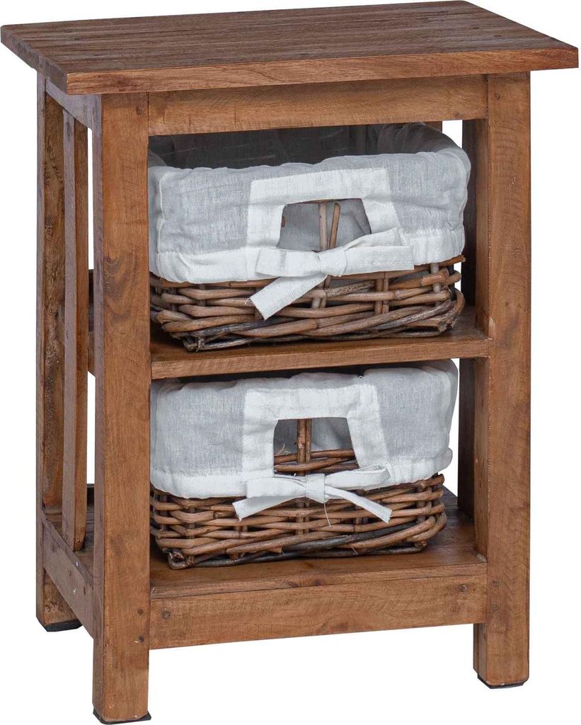 Beistelltisch Braun 38 x 28 x 50 cm Massivholz Mahagoni