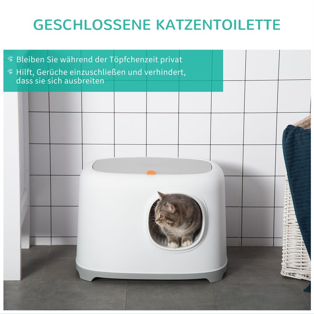 PawHut Katzentoilette mit Haube für Katzen bis 5 kg Produktbild 5
