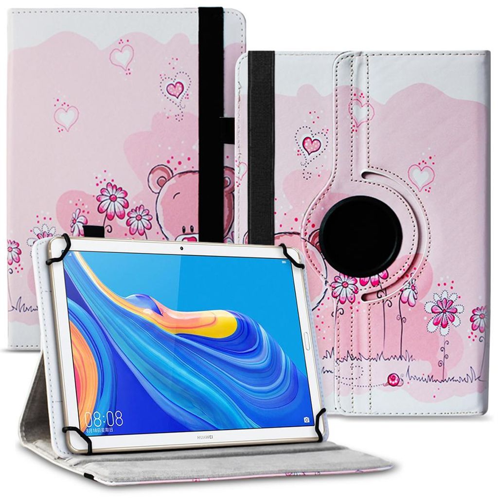 Tablet Tasche für Lenovo Tab 4 10 / Tab 4 10 Plus Schutzhülle Hülle Case DrehbarFarbe Uni 360 Taschen:Motiv 1
