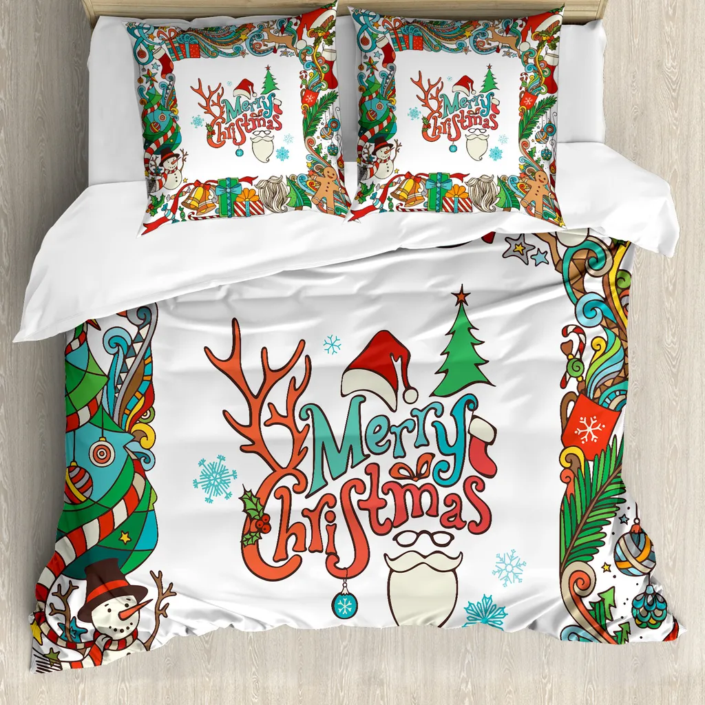 Copripiumino Natalizio ABAKUHAUS 200x200 Antiacaro | Set Letto Natale