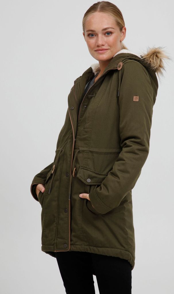 OXMO OXAnna Damen Winterparka Parka Mantel mit Fellkapuze Produktbild 