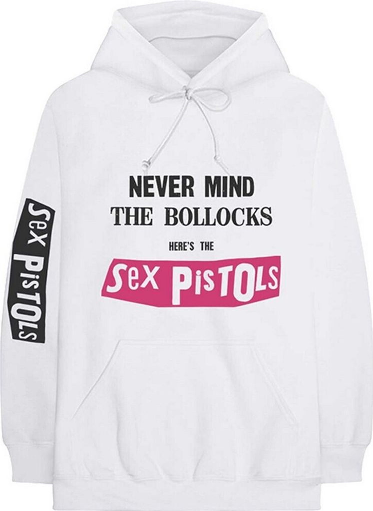 Pistols - "Never Mind The Bollocks" Kapuzenpullover für Herren/Damen Uni RO5034 (S) (Weiß)