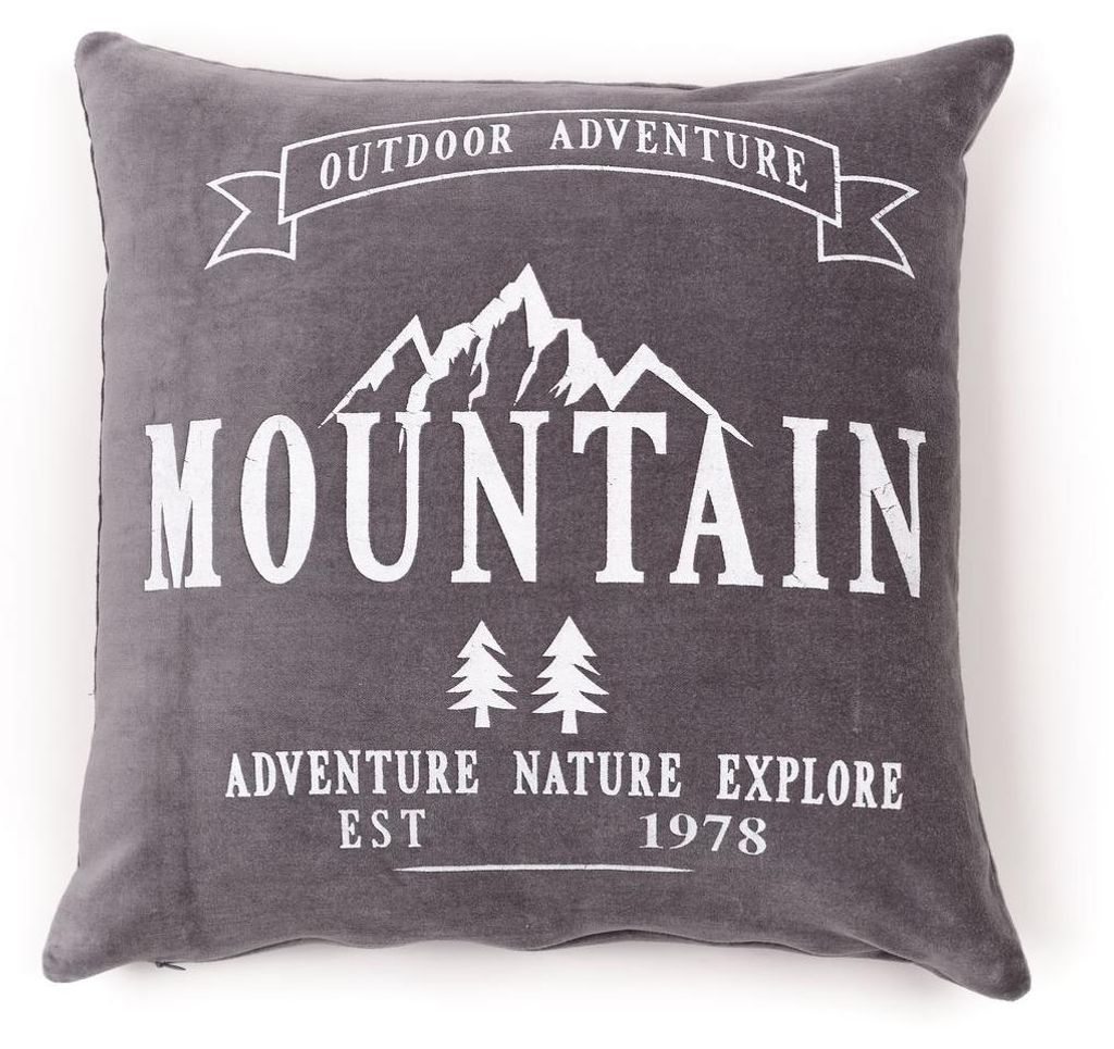 Quadratisches Kissen mit Aufdruck MOUNTAIN
