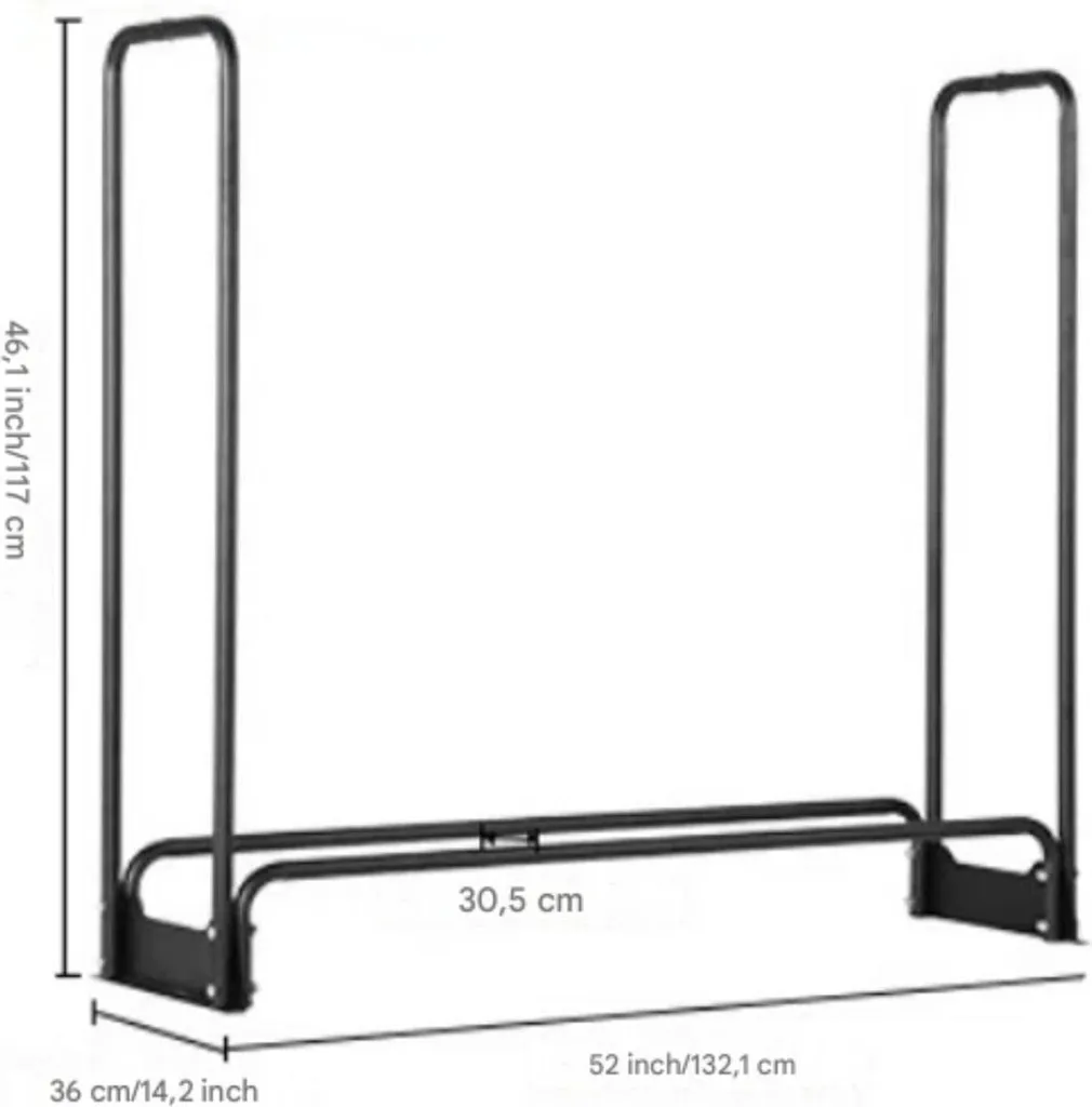 Range-bûches extérieur avec bâche imperméable Happyment pour jardin
