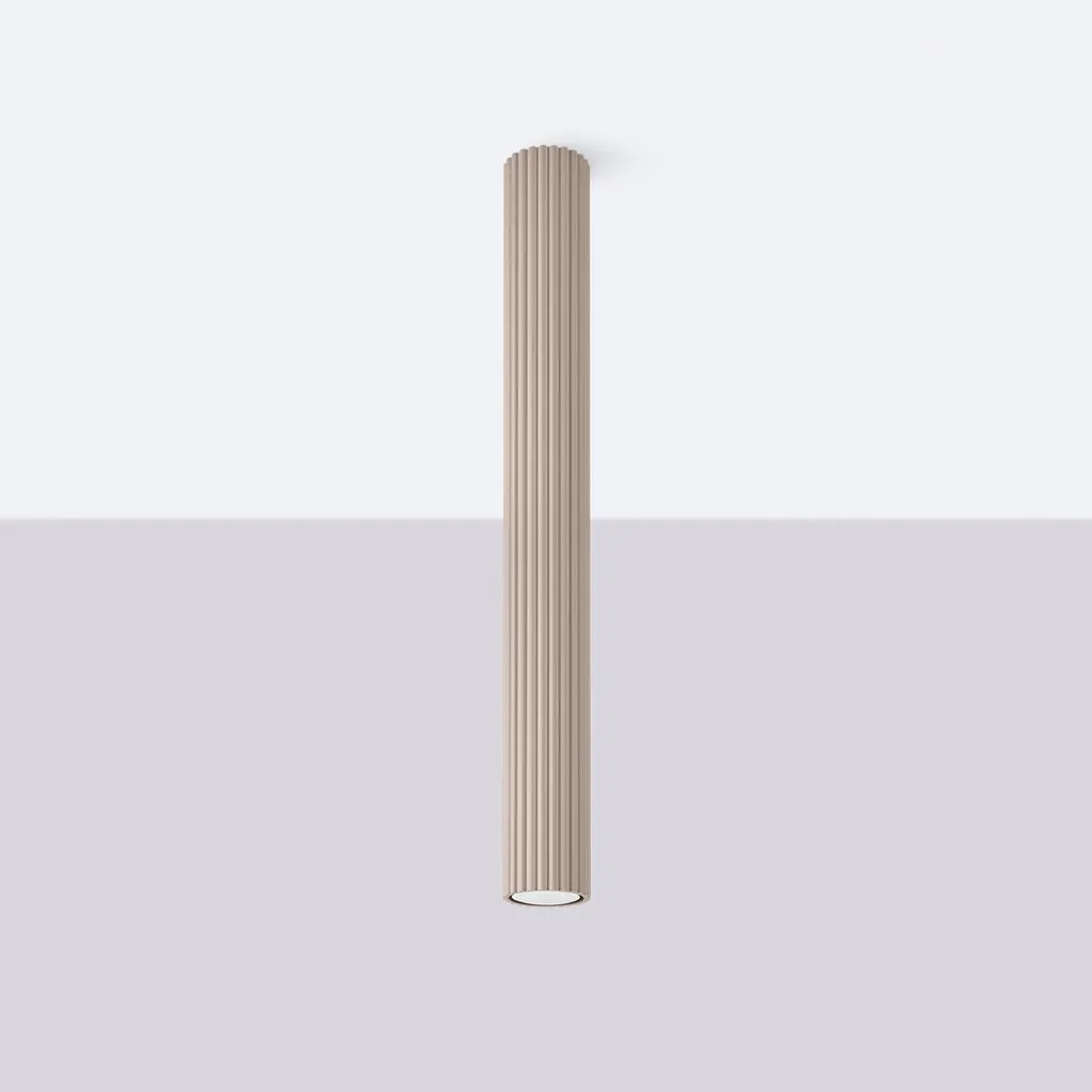 Plafoniera Tubolare KARBON 60 Taupe Alluminio 1xGU10 Sollux