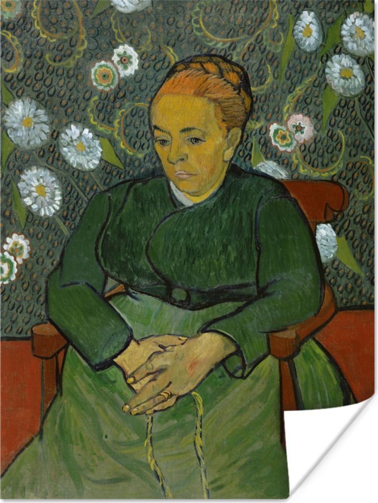 MuchoWow Poster La berceuse (Porträt von Madame Roulin) - Vincent van Gogh 120x160 cm - Wandbilder
