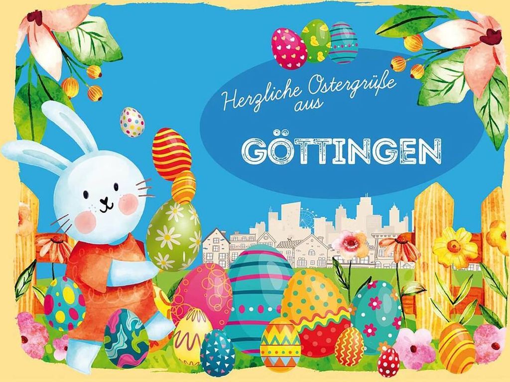 vianmo Holzschild 30x40 cm Ostern Ostergrüße GÖTTINGEN