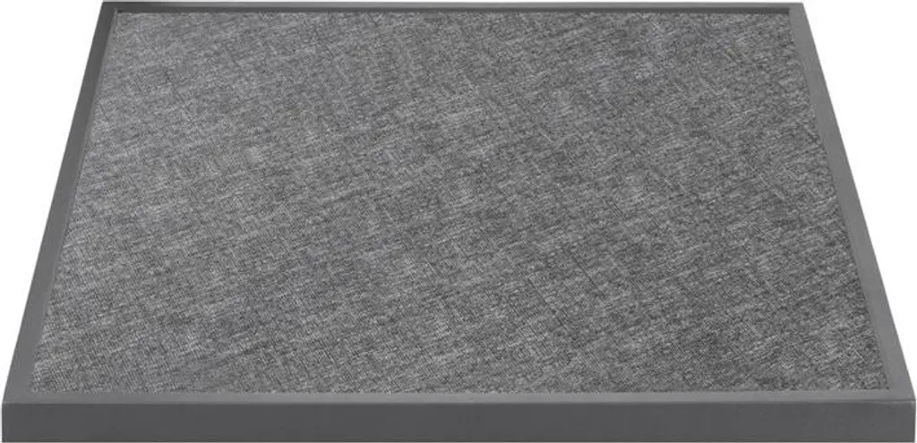 Plateau de table extérieur carré 700mm Bolero verre trempé noir brossé