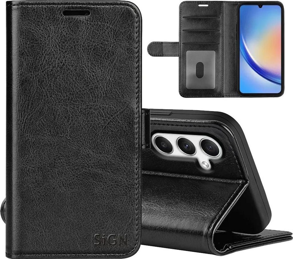 SiGN Wallet Cover für Samsung Galaxy A56 - Schwarz