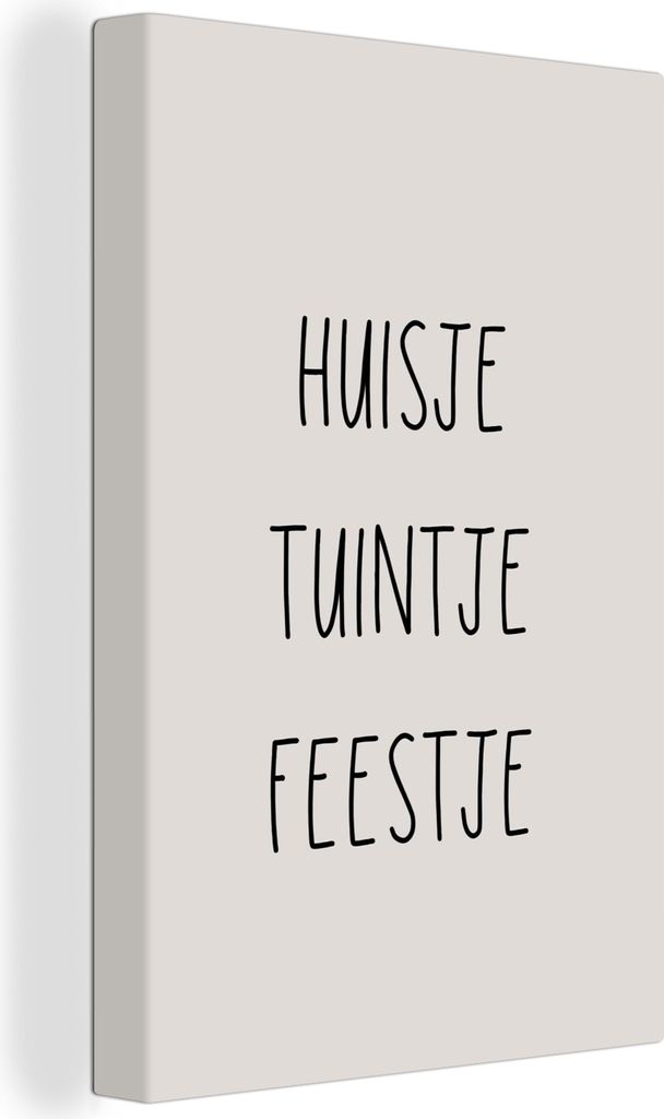 OneMillionCanvasses - Leinwandbilder - 90x140 cm, Text - Garten - Kleines Haus Gartenparty - Zitate, Wandbilder Kunstdruck Wanddekoration - Foto ...