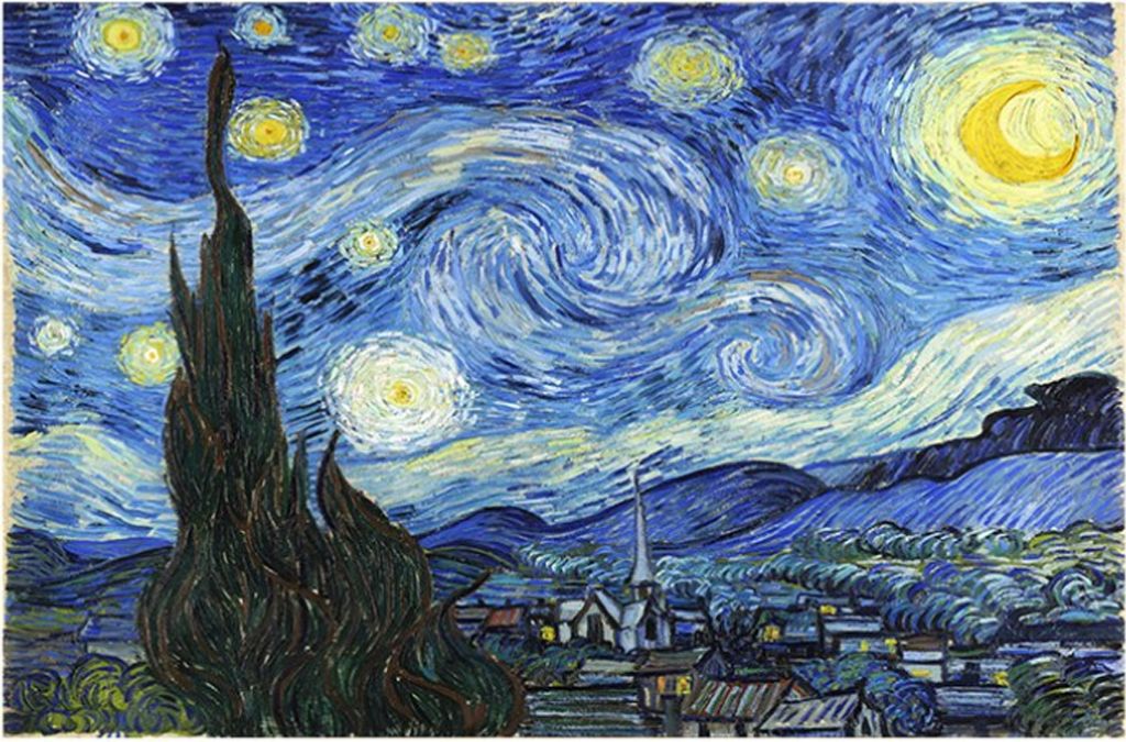 TPFLiving Kunstdruck LW-513 (OHNE RAHMEN) Poster - Leinwand - Wandbild - Hochauflösender Giclée-Druck, langlebig und hochwertig - Van Gogh - Ster...