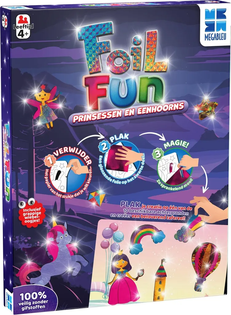 Kit de Transfert Foil Fun MEGABLEU Activité Manuelle Enfant 4 Ans et Plus