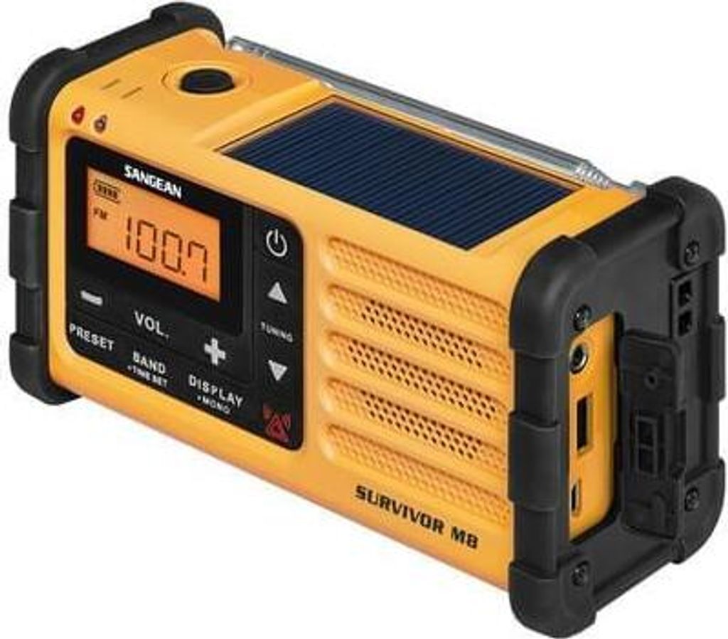 Sangean MMR-88 (Survivor M8) gelb Notfall/Kurbel/Solar Obrázok produktu 2