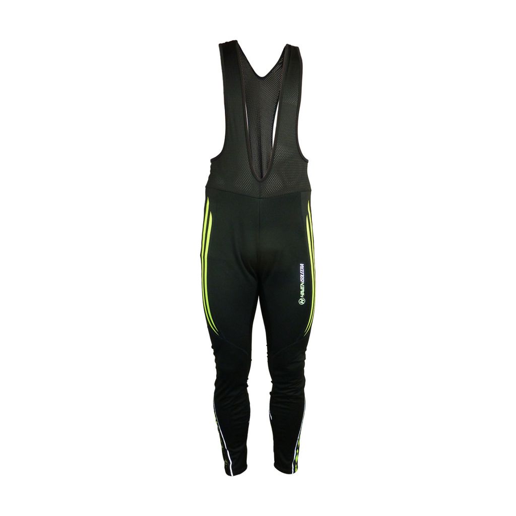 HAVEN Lange Fahrradhose mit Trägern - ISOLEERA - Schwarz/Grün L
