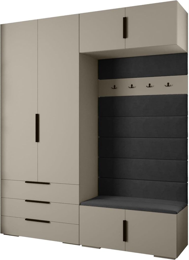 MEBLE KRYSPOL Inova 1 Möbelset Garderobe, 236,7x200x47cm - Produktbild 