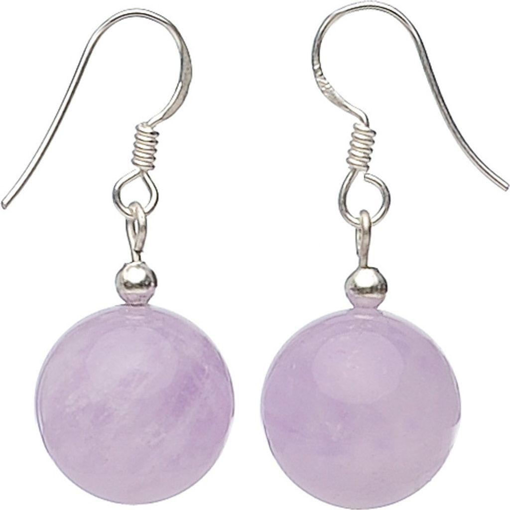 Ohrringe Ohrhänger aus Amethyst & 925 Silber hellviolett Produktbild 